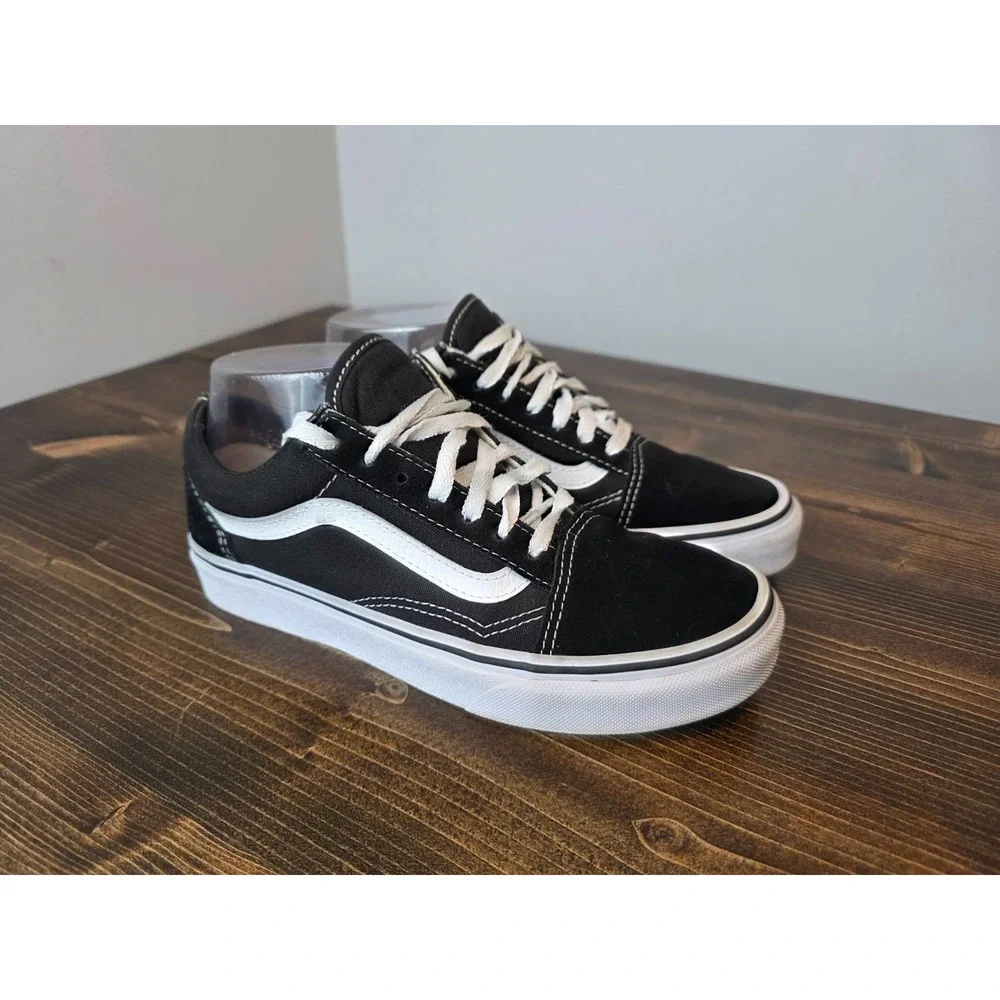 Vans Old Skool Men's Sneakers Size 5 Women's 6.5 Black Suede Canvas Casual Shoes